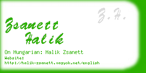 zsanett halik business card